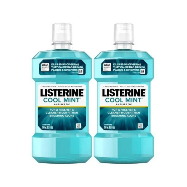2 Bottles Listerine Cool Mint Antiseptic Mouthwash