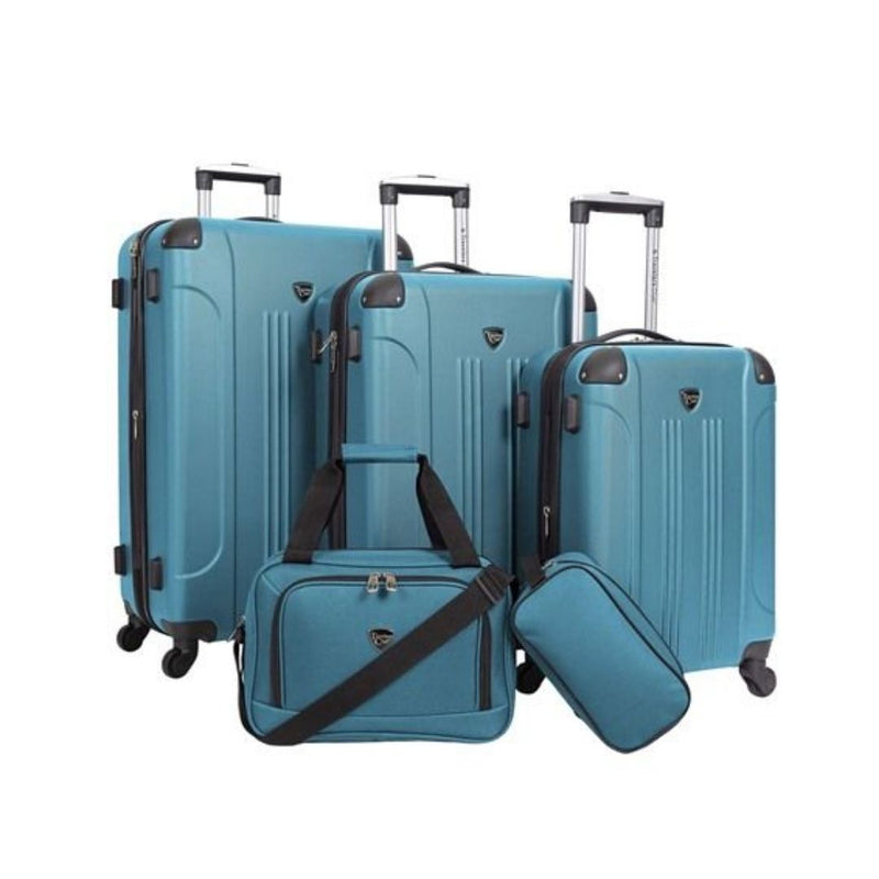 5-Pc Travelers Club Chicago Hardside Expandable Spinner Luggage Set