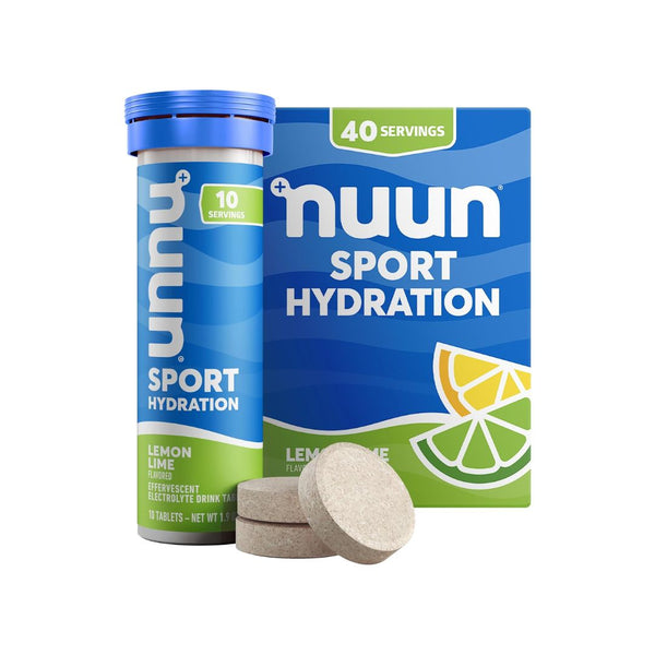 4-Pack Nuun Sport Electrolyte Tablets for Proactive Hydration, Lemon Lime