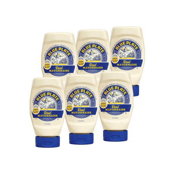 6 Squeeze Bottle of Blue Plate Real Mayonnaise