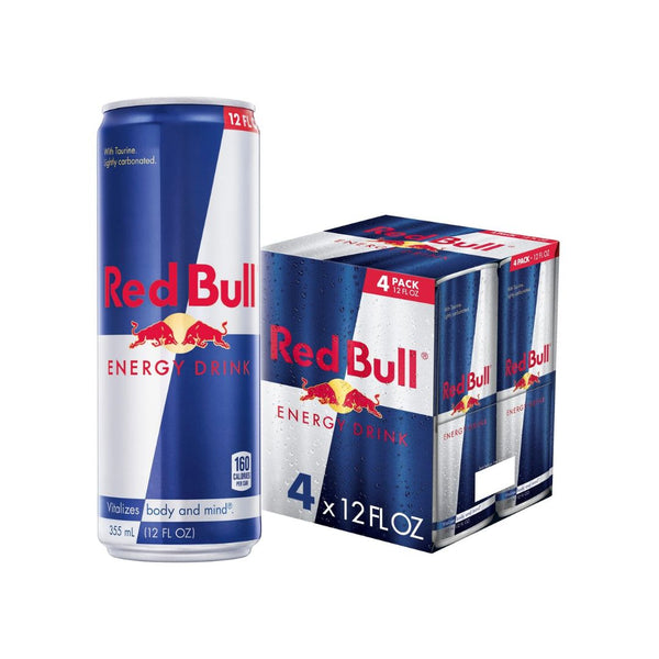 4 Cans of Red Bull Energy Drink