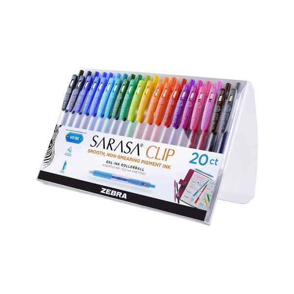 20 Zebra Pen Sarasa Clip Retractable Gel Pens