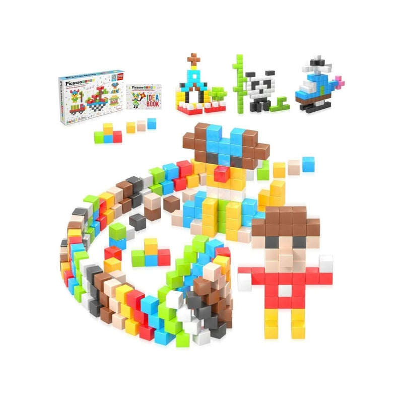 PicassoTiles 108 Piece Magnetic Blocks Building Cubes