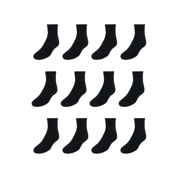 12 Pairs of Hanes Boys’ Ankle or No Show Socks