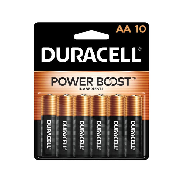 10 Duracell Coppertop AA Batteries