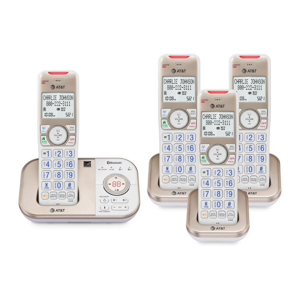 AT&T 4-Handset DECT 6.0 Bluetooth Expandable Cordless Phone