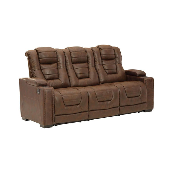 Signature Design by Ashley Faux Leather Power Reclining Sofa