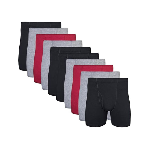 10 Gildan Men’s Underwear Covered Waistband Boxer Briefs