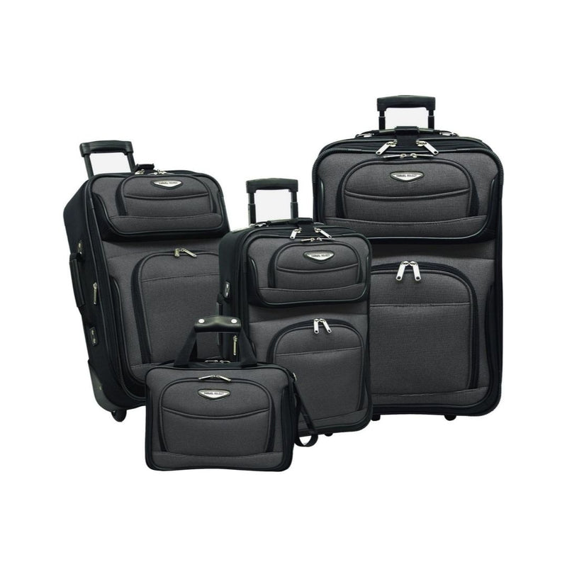 4-Piece Travel Select Amsterdam Expandable Rolling Upright Luggage Set