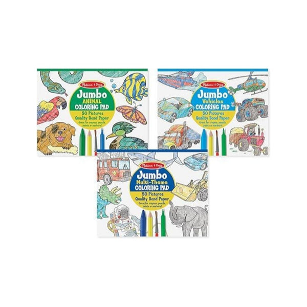 3-Pack Melissa & Doug Jumbo 50-Page Kids' Coloring Pads