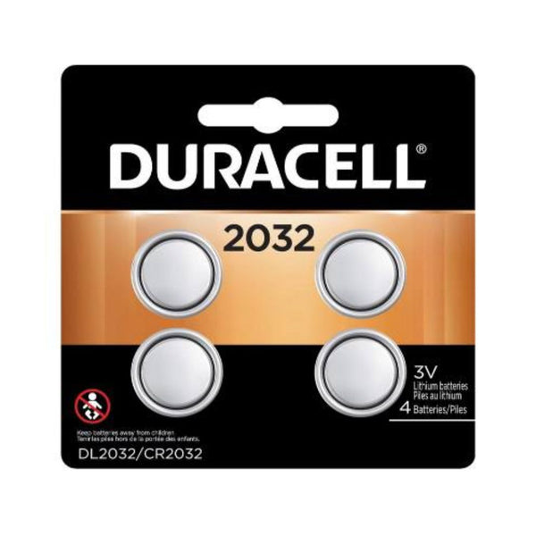 4-Pack Duracell 2032 3V Lithium Battery