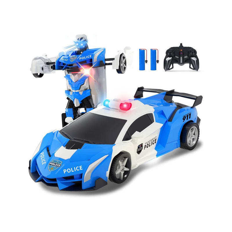 Transforming RC Police Car with Stickers