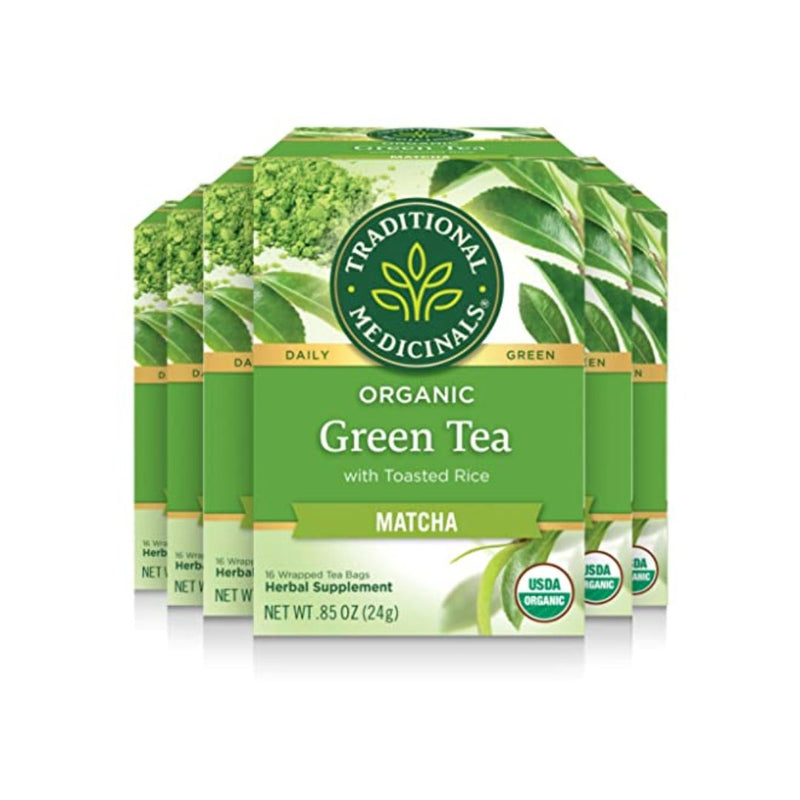 6 Boxes Of Traditional Medicinals Matcha Green Tea