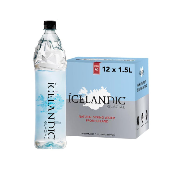 12 Bottles of Icelandic Glacial Natural Spring Alkaline Water