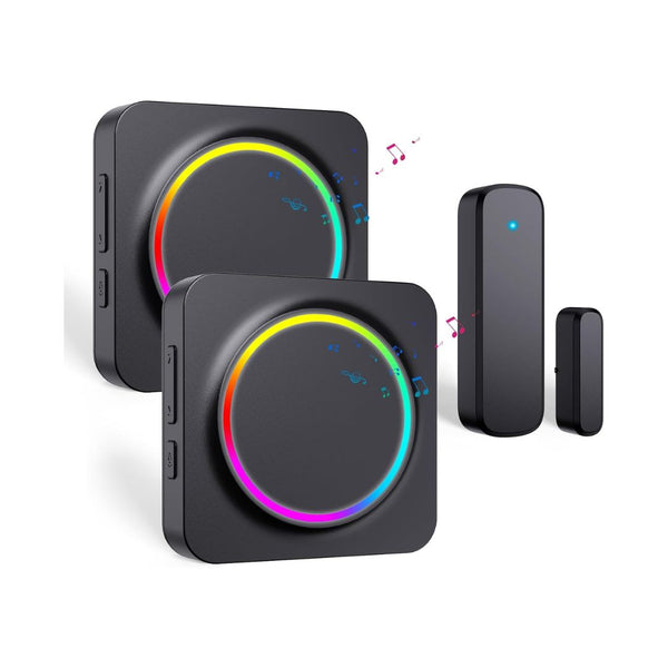 2 Receivers + 1 Sensor Door Chime Set