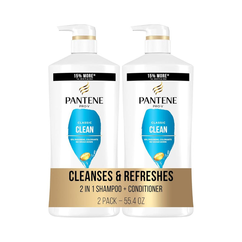 Pantene Classic Clean 2-in-1 Shampoo and Conditioner Set