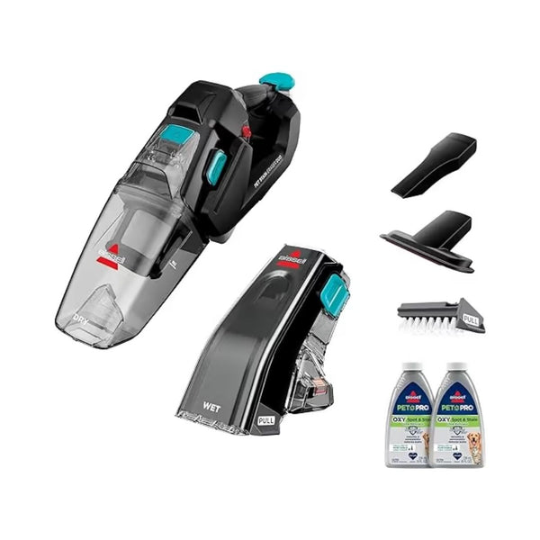 BISSELL Stain Eraser Duo, 2-in-1 Cordless Portable Deep Cleaner and Hand Vacuum