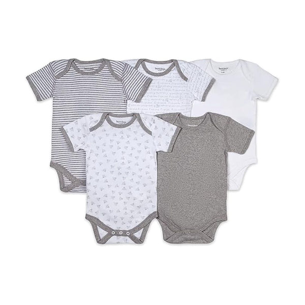 5-Pack Burt's Bees Baby Unisex Baby Bodysuits