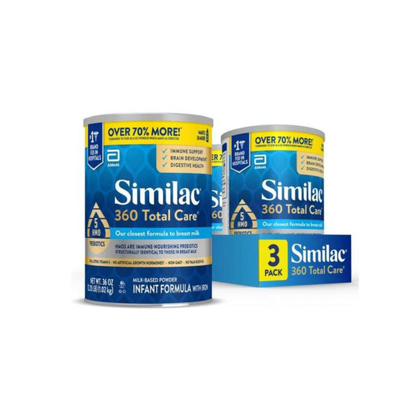 3-Pk Similac 360 Total Care Infant Formula