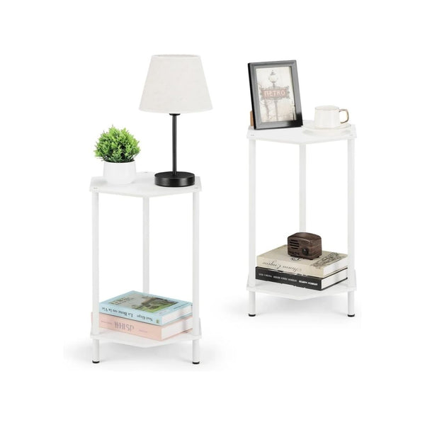 Set of 2 Modern 2-Tier Side Table
