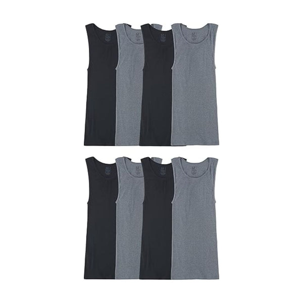 Fruit of the Loom Men’s Ribbed Stretch Fabric Sleeveless Tank A-Shirts