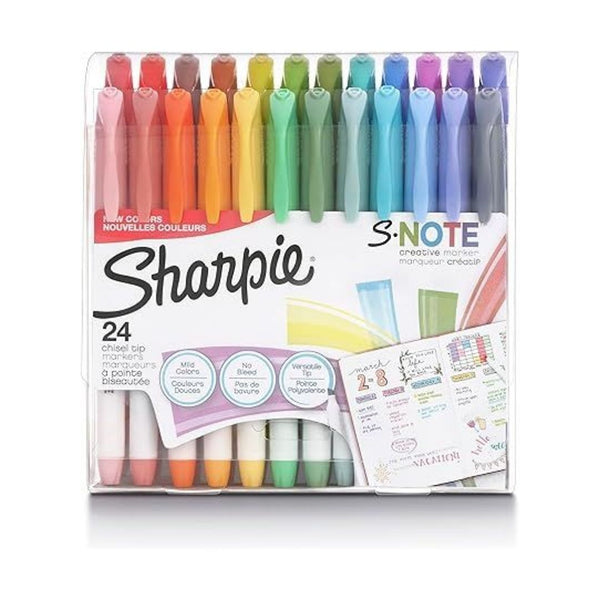 24 Count SHARPIE S-Note Creative Markers, Pastel Highlighters