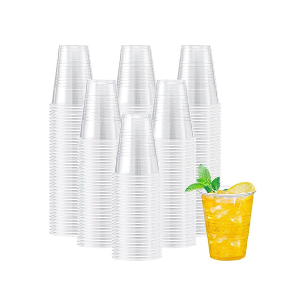 600-Pack Disposable 9 oz Clear Plastic Cups