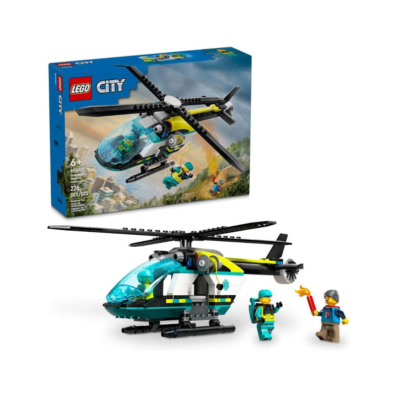 226-Pcs LEGO City Emergency Rescue Helicopter Playset