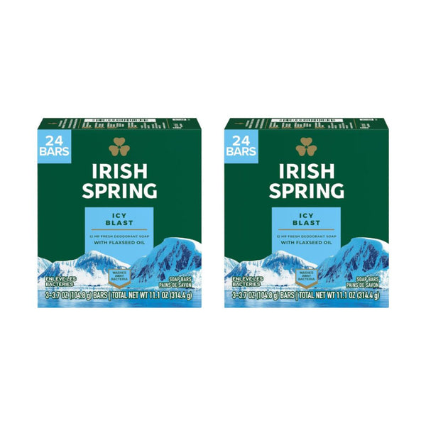 48 Bars of Irish Spring Icy Blast Bar Soap, Icy Blast