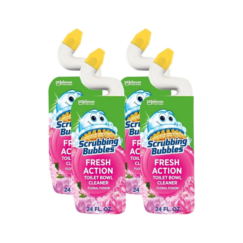 4 Bottles of Scrubbing Bubbles Fresh Action Toilet Bowl Cleaner