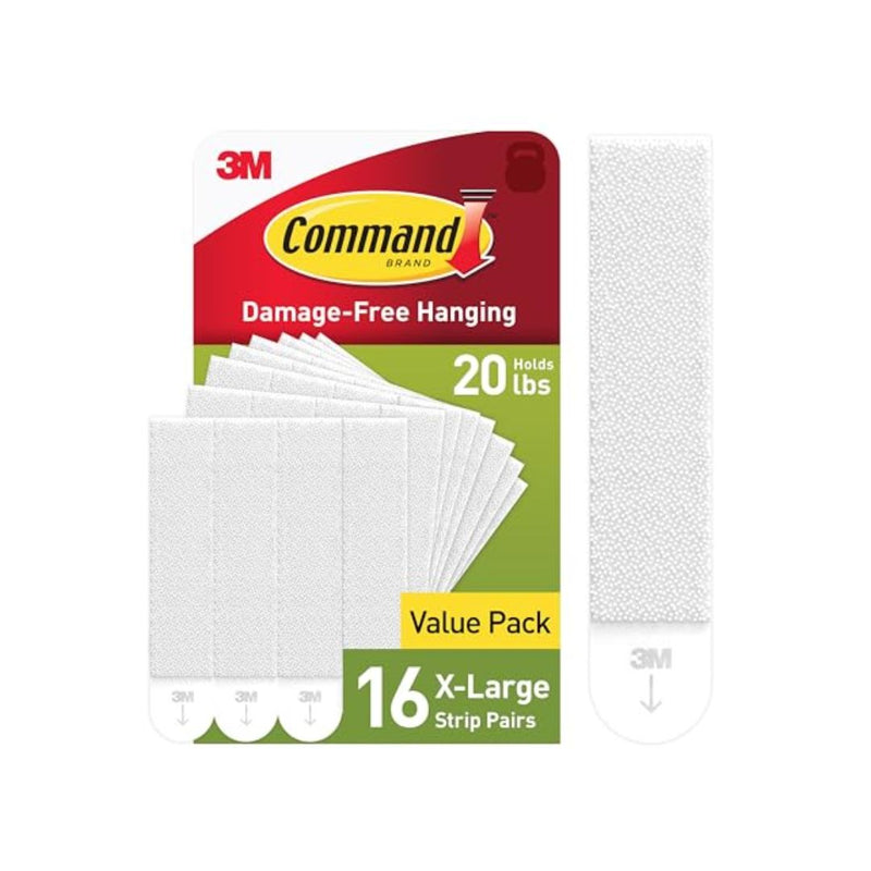 16 Pack Of Command XL Heavyweight Picture Hanging Strip Pairs