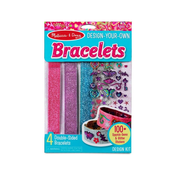 Melissa & Doug Design-Your-Own Bracelets With 100+ Sparkle Gem and Glitter Stickers