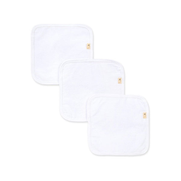3-Pk Burt’s Bees Baby Cotton Super Absnt Knit Terry Infant Washcloths