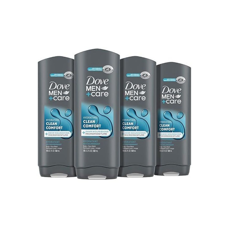 4-Count DOVE MEN + CARE Body and Face Wash Clean Comfort