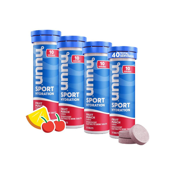 4-Count Nuun Sport: Electrolyte-Rich Sports Drink Tablets, Fruit Punch