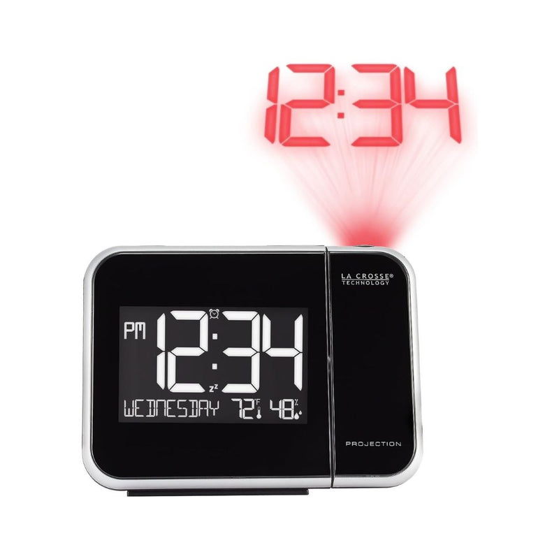 La Crosse Technology Projection Alarm Clock with Indoor Temperature and Humidity