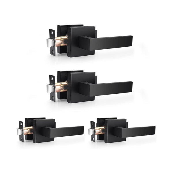 4-Pack Square Passage Levers