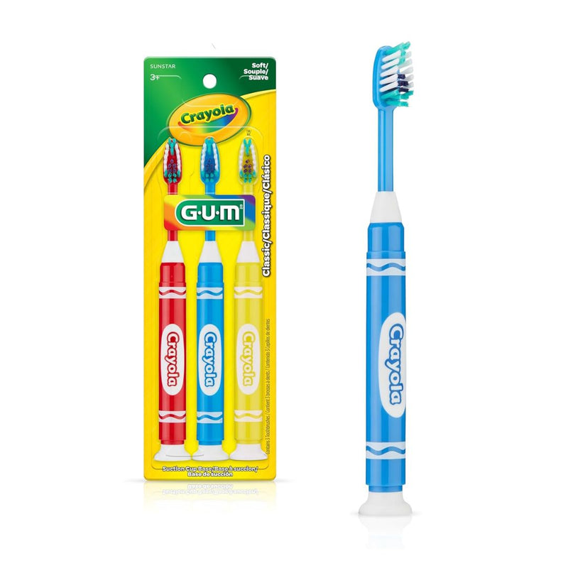 3-Count GUM Crayola Marker Children’s Toothbrush Set