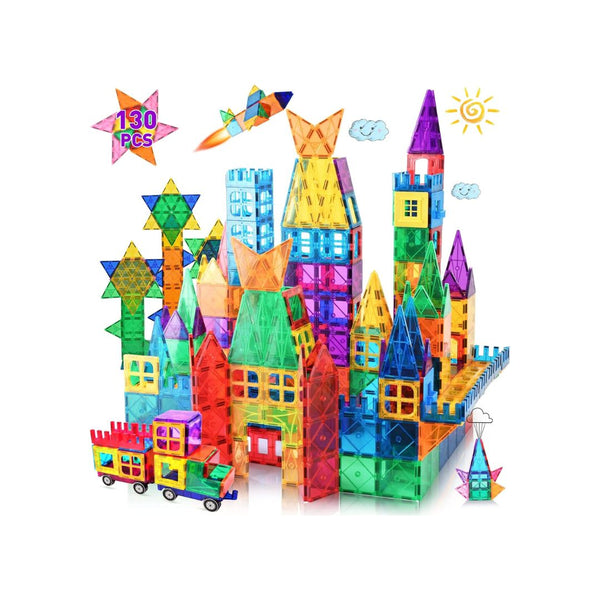 130-Pcs Magnetic Tiles