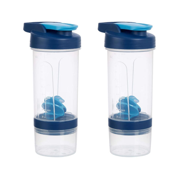 2-Pack Amazon Basics Protein Shaker Bottle with Mixer Ball