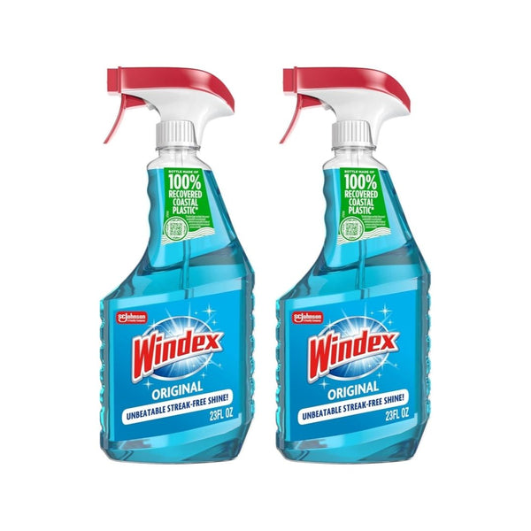 2 Bottles of Windex Glass and Window Cleaner Spray