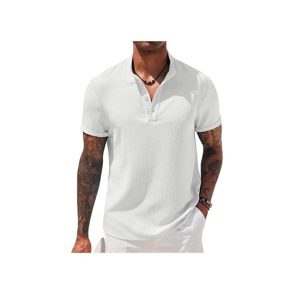Men's Casual Collar Short Sleeve T-Shirt (Many Colors)