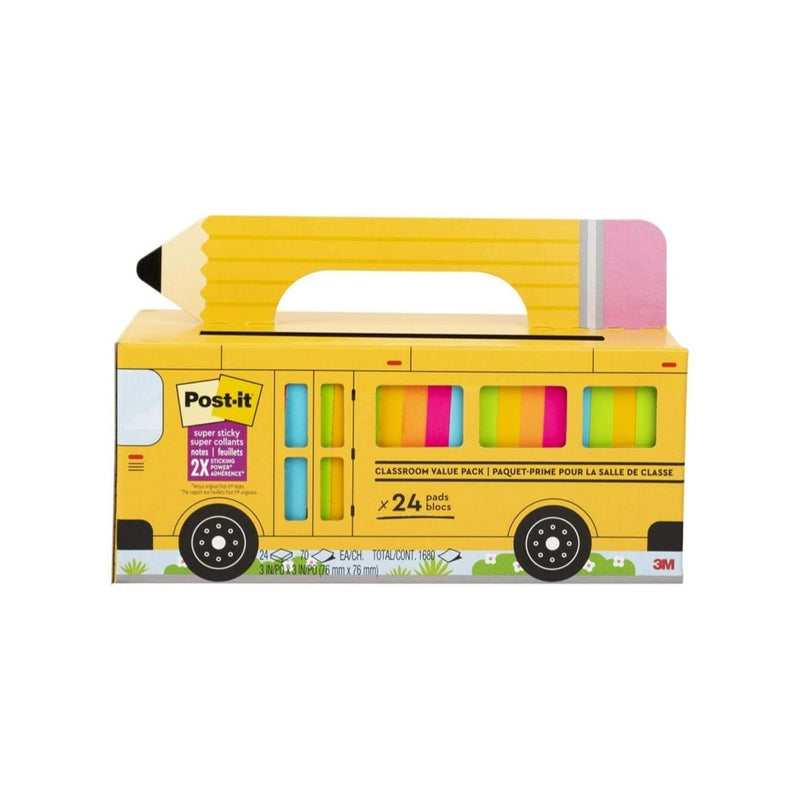 24 Pads Post-it Super Sticky Notes Value Pack