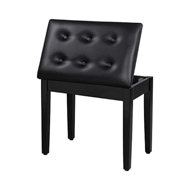 SONGMICS Padded Storage Wooden Piano Bench
