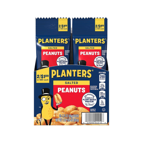 18-Pack PLANTERS Salted Peanuts