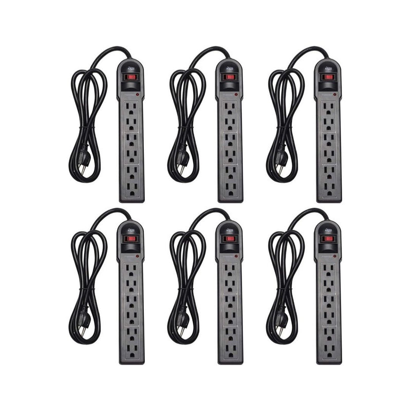 6-Pack KMC 6-Outlet Surge Protector Power Strip
