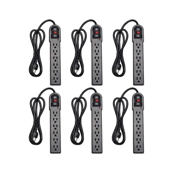 6-Pack KMC 6-Outlet Surge Protector Power Strip