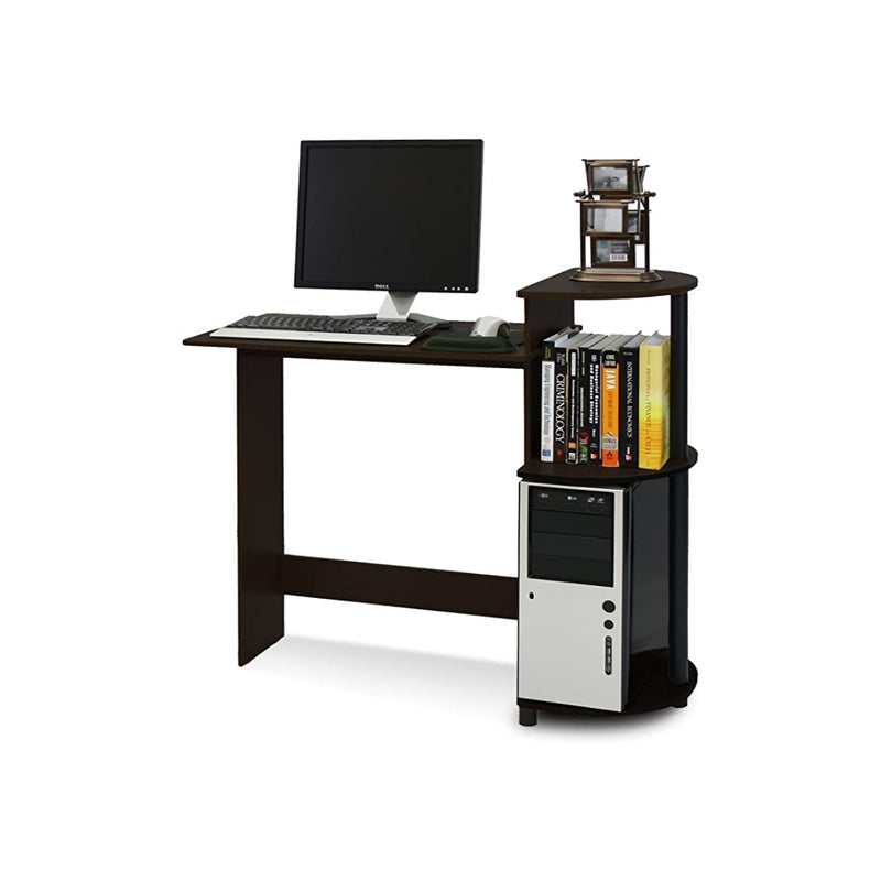 Furinno Compact Computer Desk with Shelves
