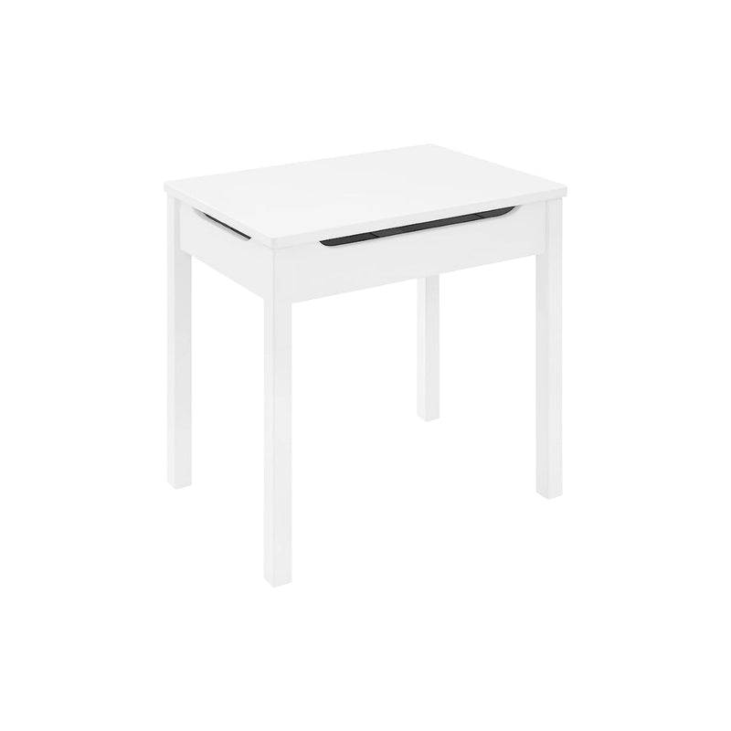 Basics Wood Lift-Top Kids Rectangular Study Desk, White