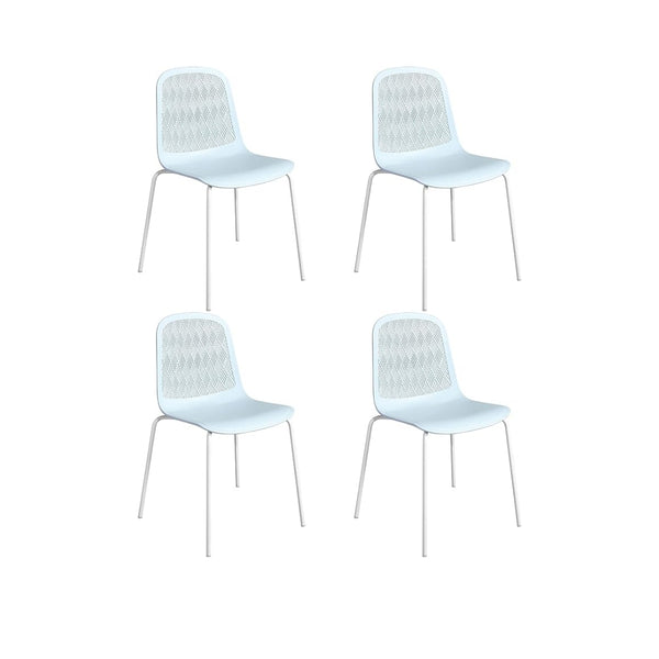 Set Of 4 Armless Modern Chairs